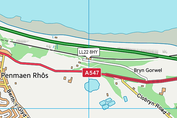 LL22 8HY map - OS VectorMap District (Ordnance Survey)