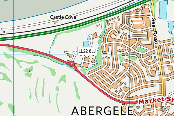 LL22 8LJ map - OS VectorMap District (Ordnance Survey)