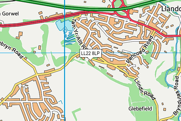 LL22 8LP map - OS VectorMap District (Ordnance Survey)