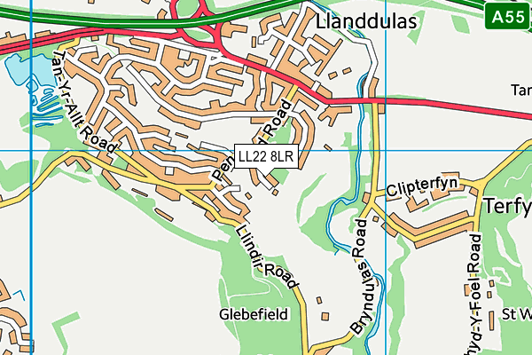 LL22 8LR map - OS VectorMap District (Ordnance Survey)