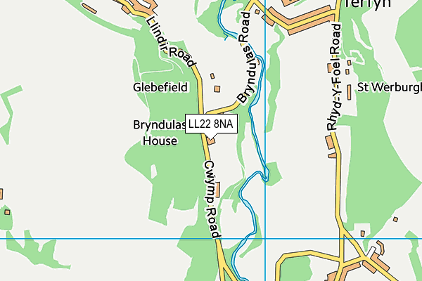 LL22 8NA map - OS VectorMap District (Ordnance Survey)