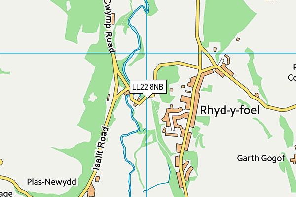 LL22 8NB map - OS VectorMap District (Ordnance Survey)