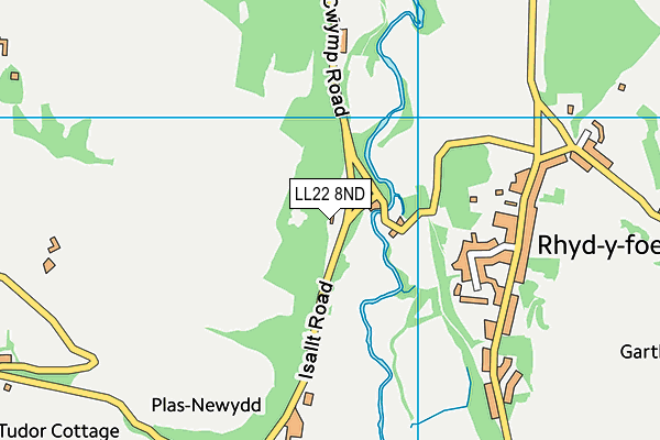 LL22 8ND map - OS VectorMap District (Ordnance Survey)