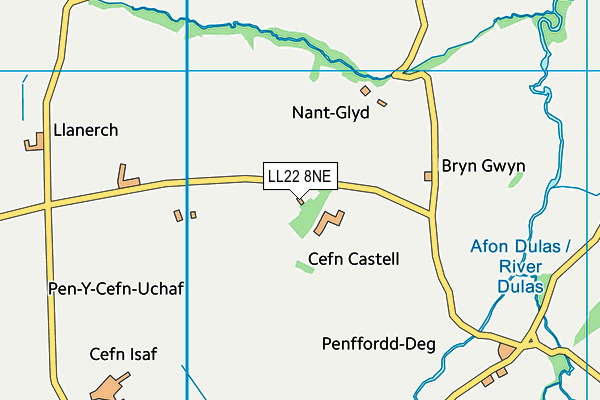 LL22 8NE map - OS VectorMap District (Ordnance Survey)