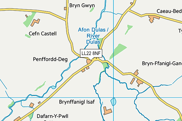 LL22 8NF map - OS VectorMap District (Ordnance Survey)