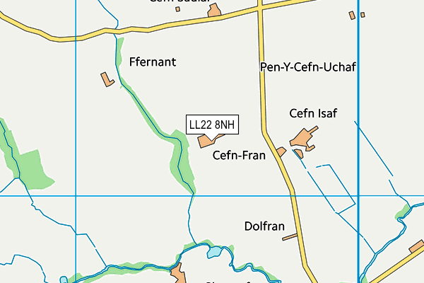 LL22 8NH map - OS VectorMap District (Ordnance Survey)