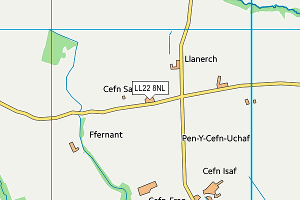 LL22 8NL map - OS VectorMap District (Ordnance Survey)