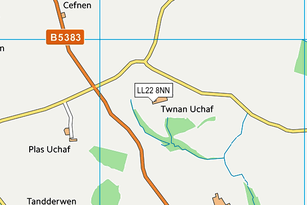 LL22 8NN map - OS VectorMap District (Ordnance Survey)