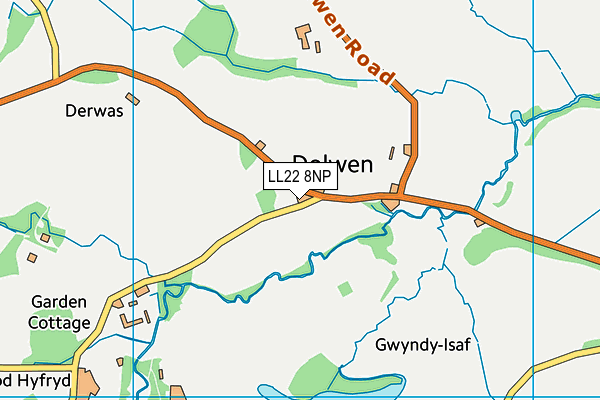 LL22 8NP map - OS VectorMap District (Ordnance Survey)