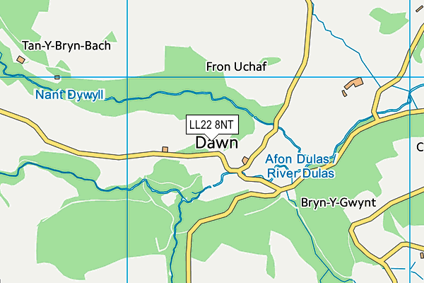 LL22 8NT map - OS VectorMap District (Ordnance Survey)