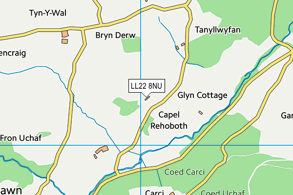 LL22 8NU map - OS VectorMap District (Ordnance Survey)