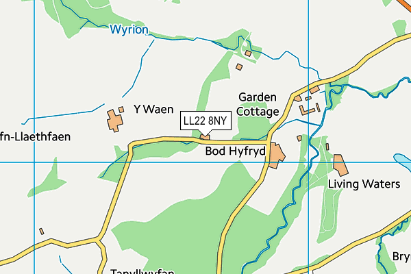 LL22 8NY map - OS VectorMap District (Ordnance Survey)