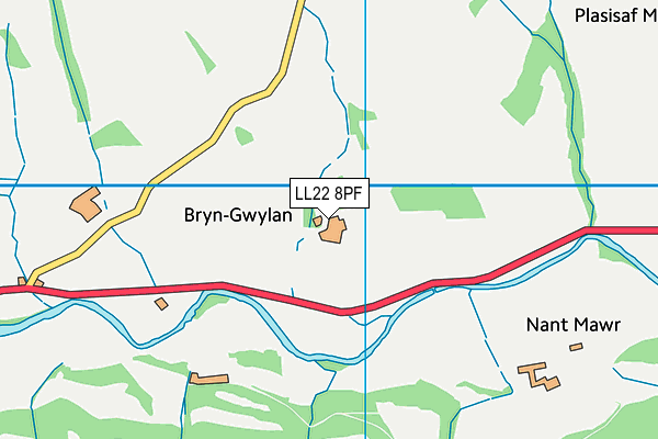 LL22 8PF map - OS VectorMap District (Ordnance Survey)