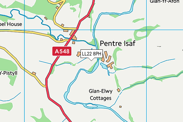 LL22 8PH map - OS VectorMap District (Ordnance Survey)