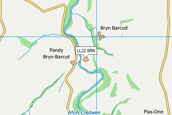 LL22 8RN map - OS VectorMap District (Ordnance Survey)