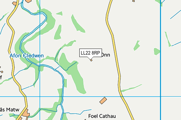 LL22 8RP map - OS VectorMap District (Ordnance Survey)