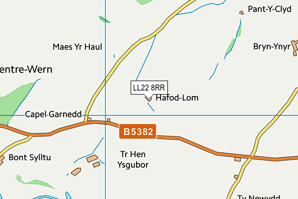 LL22 8RR map - OS VectorMap District (Ordnance Survey)