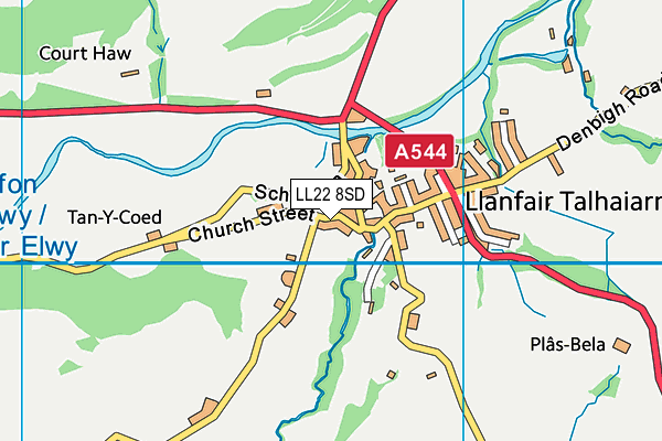 Ysgol Talhaiarn map (LL22 8SD) - OS VectorMap District (Ordnance Survey)