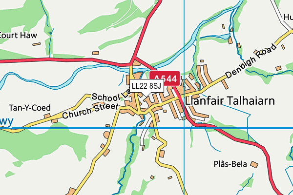 LL22 8SJ map - OS VectorMap District (Ordnance Survey)