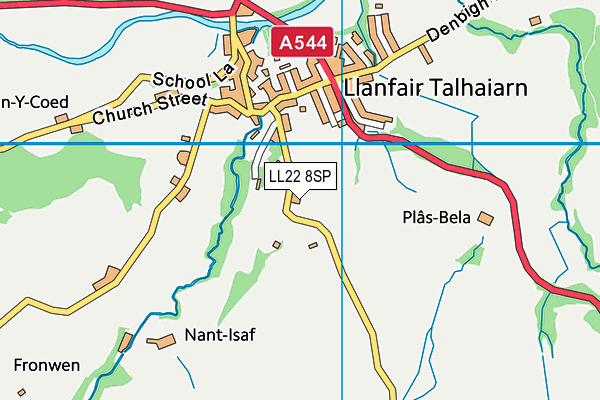 LL22 8SP map - OS VectorMap District (Ordnance Survey)