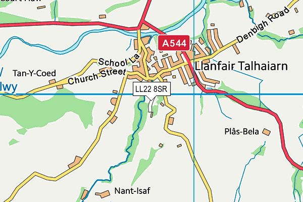 LL22 8SR map - OS VectorMap District (Ordnance Survey)