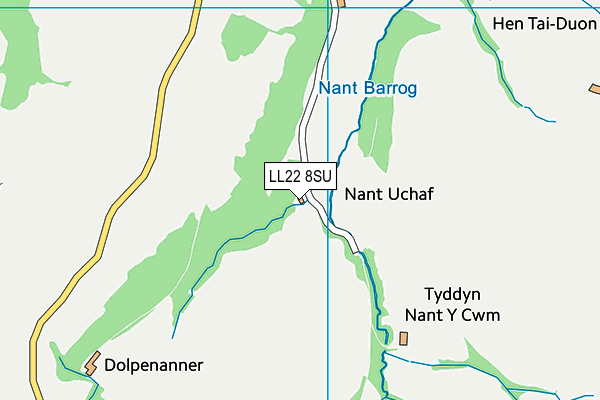 LL22 8SU map - OS VectorMap District (Ordnance Survey)