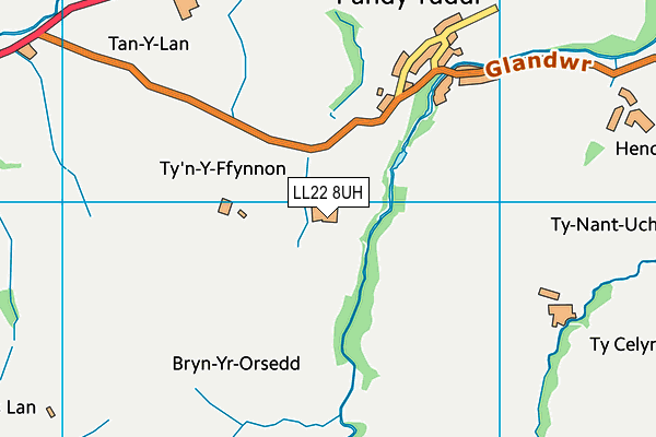 LL22 8UH map - OS VectorMap District (Ordnance Survey)