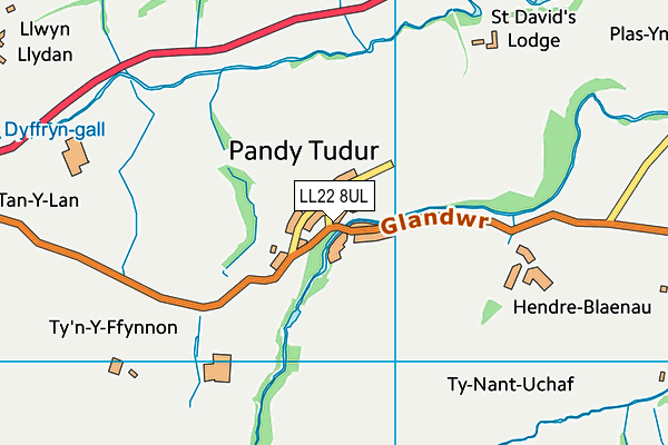 LL22 8UL map - OS VectorMap District (Ordnance Survey)