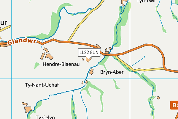 LL22 8UN map - OS VectorMap District (Ordnance Survey)