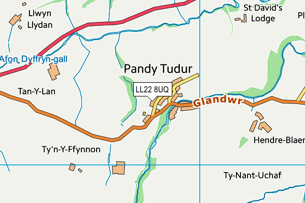 LL22 8UQ map - OS VectorMap District (Ordnance Survey)