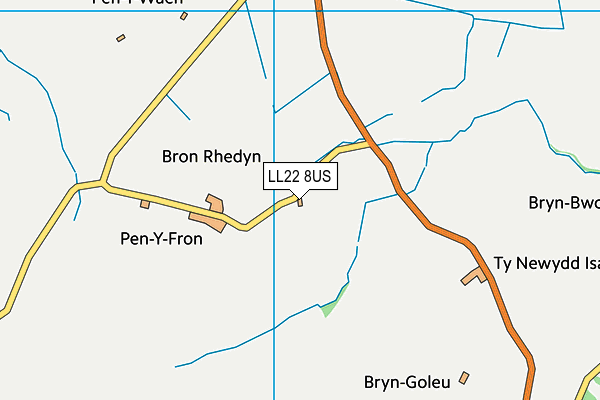 LL22 8US map - OS VectorMap District (Ordnance Survey)