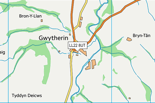 LL22 8UT map - OS VectorMap District (Ordnance Survey)