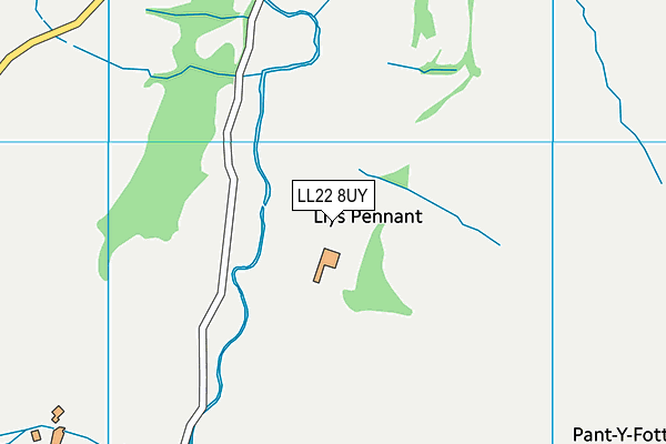 LL22 8UY map - OS VectorMap District (Ordnance Survey)