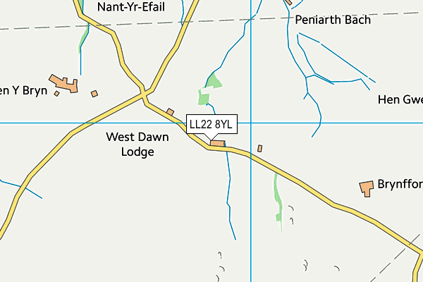 LL22 8YL map - OS VectorMap District (Ordnance Survey)