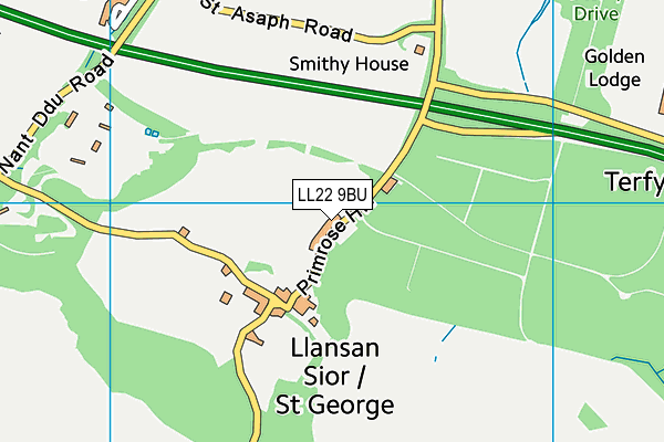 St George Controlled Primary School map (LL22 9BU) - OS VectorMap District (Ordnance Survey)