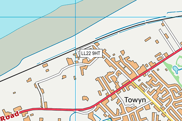 LL22 9HT map - OS VectorMap District (Ordnance Survey)