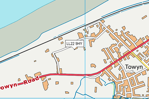 LL22 9HY map - OS VectorMap District (Ordnance Survey)