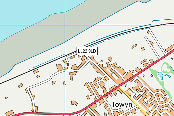 LL22 9LD map - OS VectorMap District (Ordnance Survey)