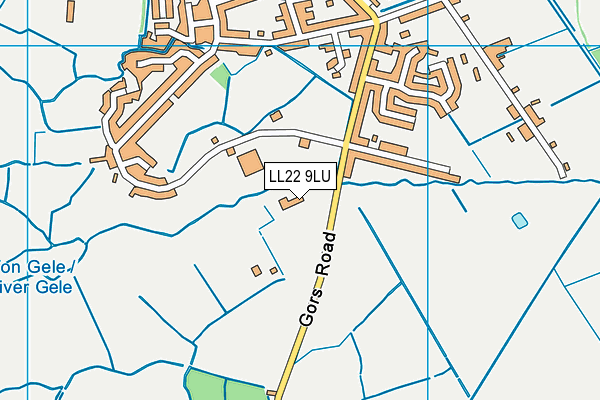 LL22 9LU map - OS VectorMap District (Ordnance Survey)