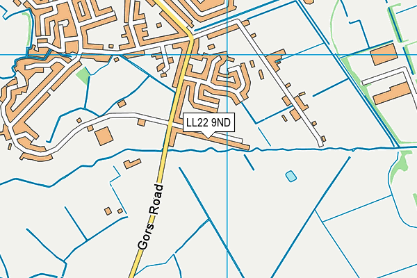 LL22 9ND map - OS VectorMap District (Ordnance Survey)