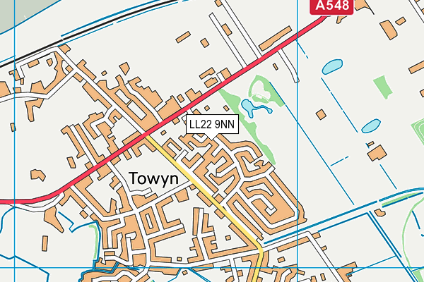 LL22 9NN map - OS VectorMap District (Ordnance Survey)