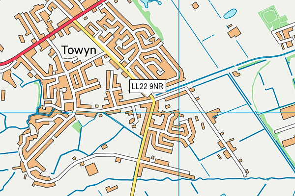 LL22 9NR map - OS VectorMap District (Ordnance Survey)