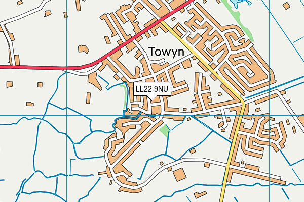 LL22 9NU map - OS VectorMap District (Ordnance Survey)