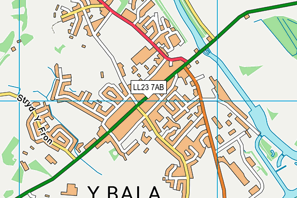 LL23 7AB map - OS VectorMap District (Ordnance Survey)