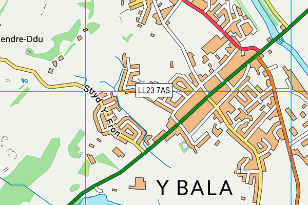 LL23 7AS map - OS VectorMap District (Ordnance Survey)
