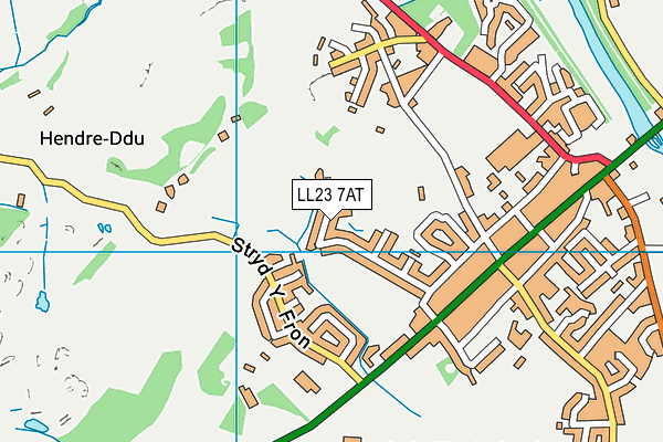 LL23 7AT map - OS VectorMap District (Ordnance Survey)