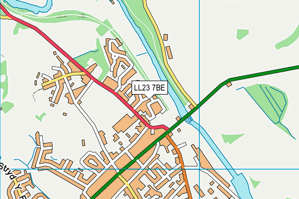 LL23 7BE map - OS VectorMap District (Ordnance Survey)