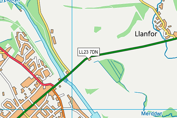 LL23 7DN map - OS VectorMap District (Ordnance Survey)