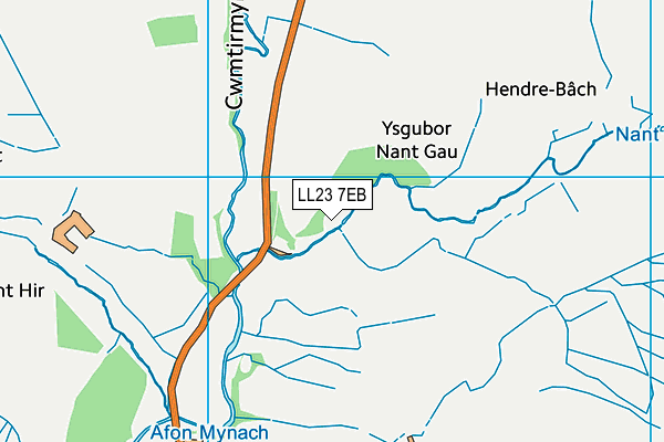 LL23 7EB map - OS VectorMap District (Ordnance Survey)