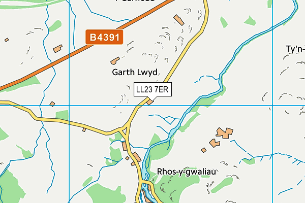 LL23 7ER map - OS VectorMap District (Ordnance Survey)